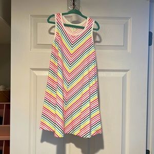 Gap Kids Rainbow Striped Trapeze Dress like new S
